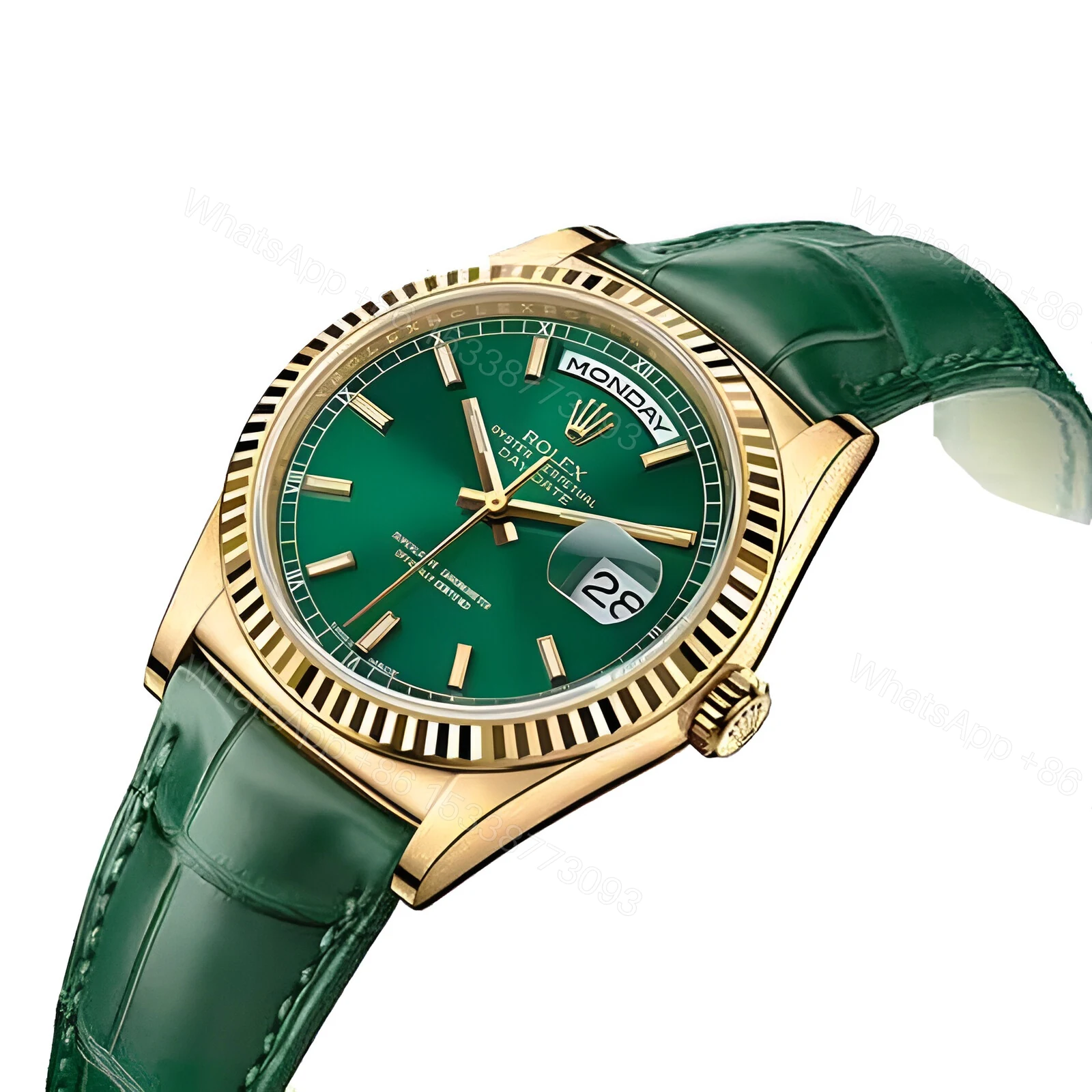 View 3 of Rolex Daydate Green Replica