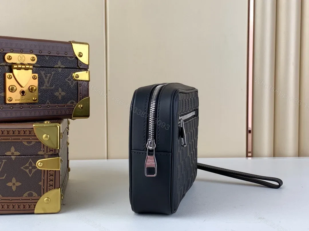 View 2 of Louis Vuitton LV Clutch Bag Kasai Damier Graphite Black 24cm