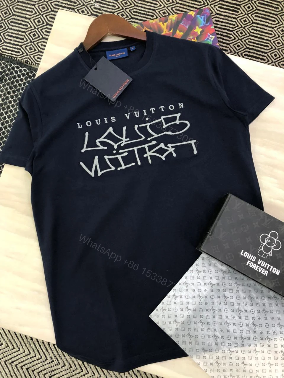 View 7 of FIRST COPY LOUIS VUITTON COTTON LYCRA CREW NECK T-SHIRT