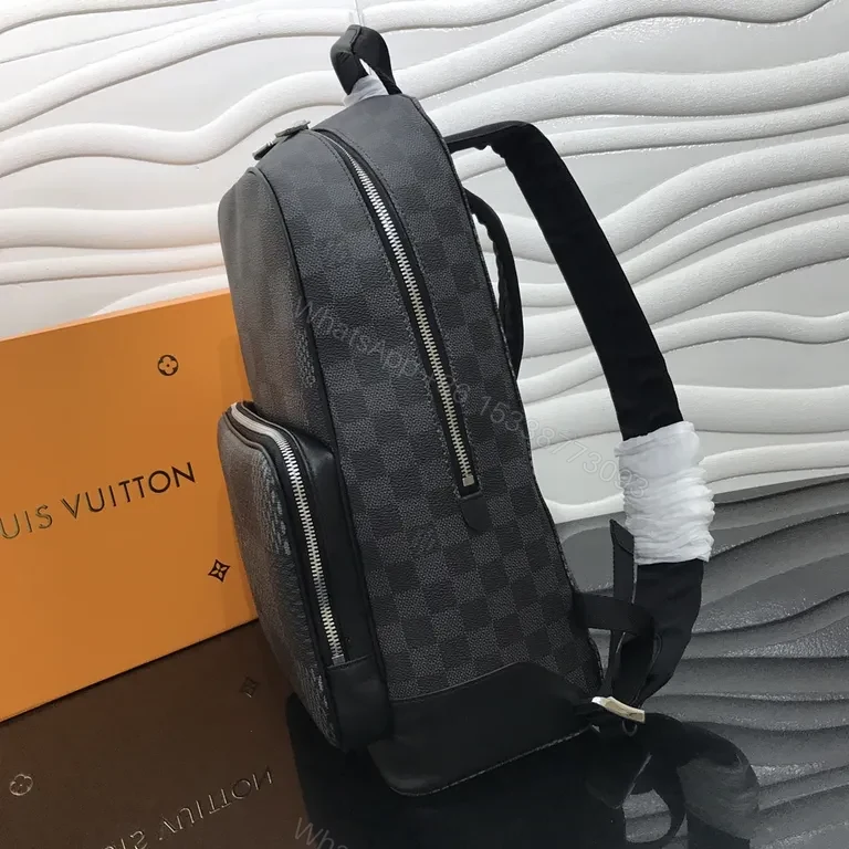 View 4 of Damier Graphite Luxe Backpack â€“ Signature Texture, Everyday Utility