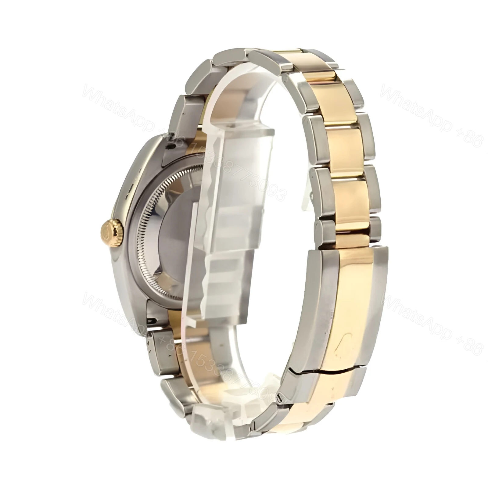 View 4 of Rolex Datejust Yellow Gold Black Dial 116203 Oyster Replica