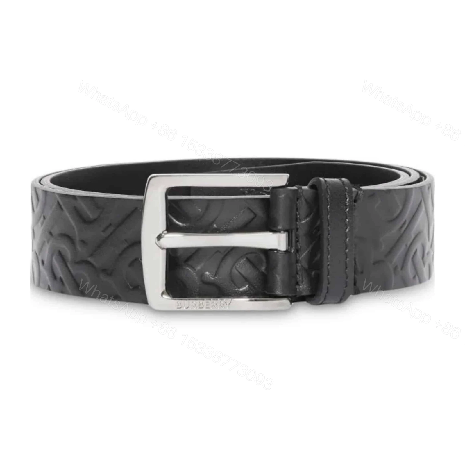 BURBERRY MONOGRAM LEATHER BELT – B22 — view 1