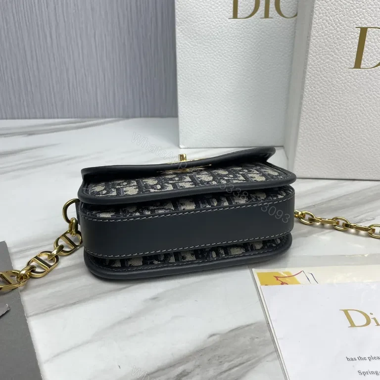 View 7 of Chic Dior Monogram Crossbody with Gold Hardware