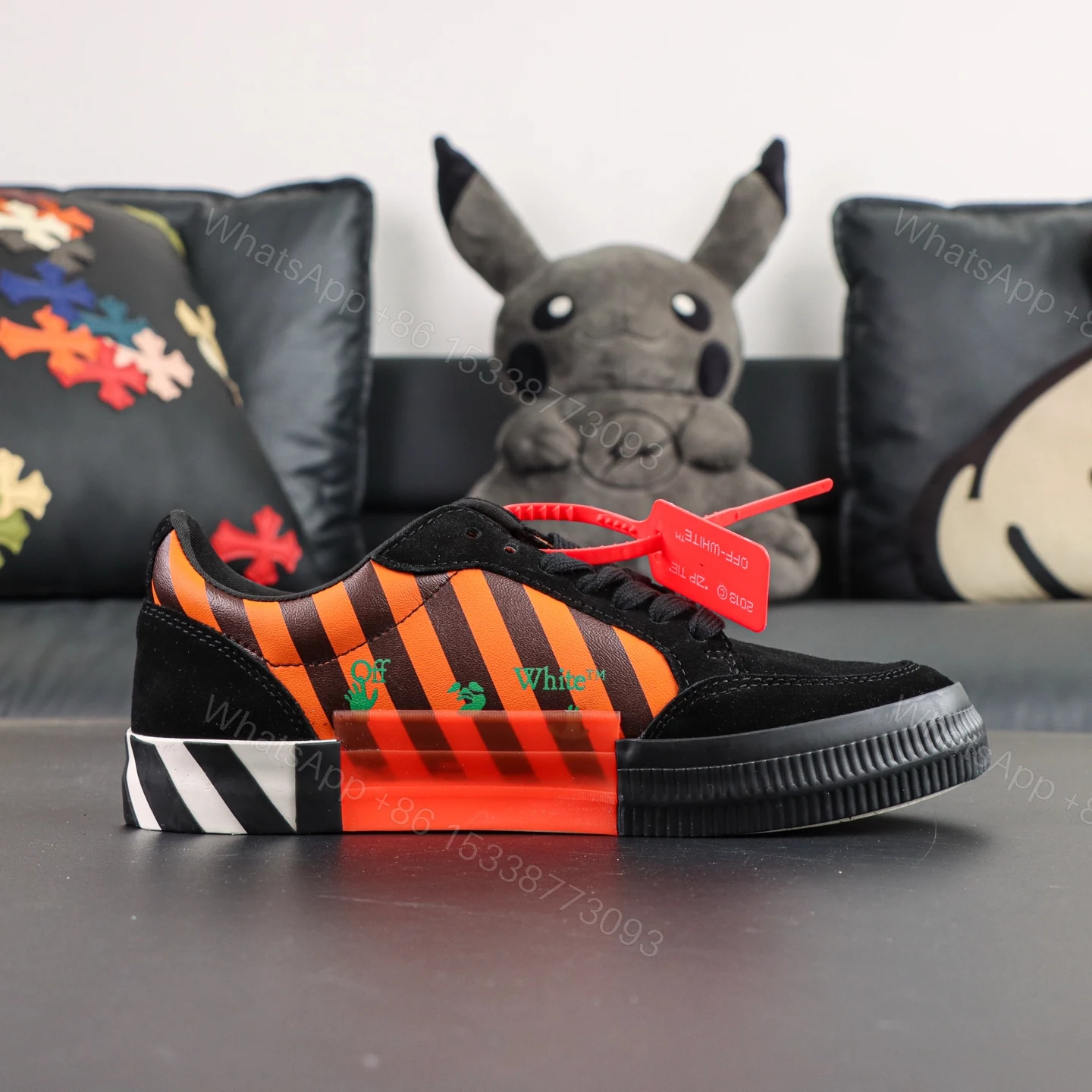 View 2 of Off White Low Vulcanised Black Blue