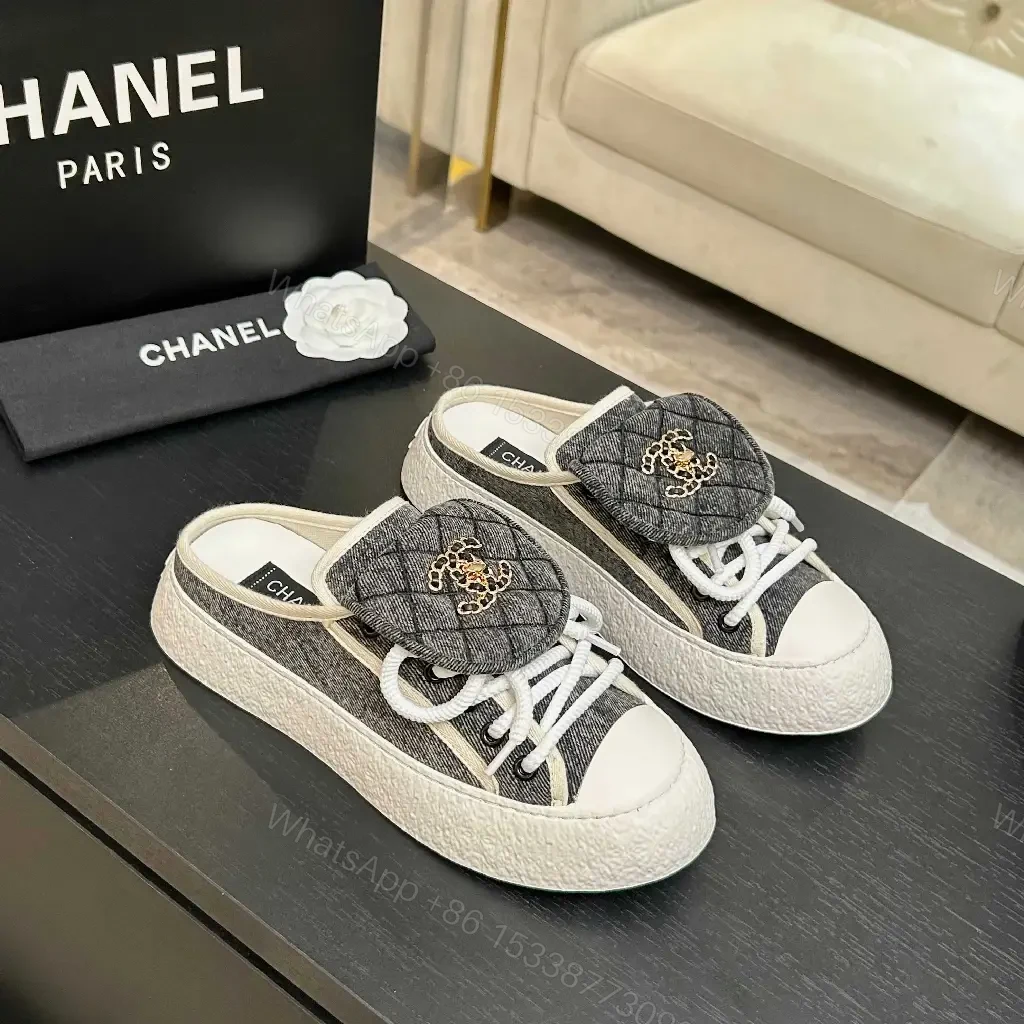 View 10 of Denim Slip-Ons: Luxe Crest Quilted Slip-On Sneakers