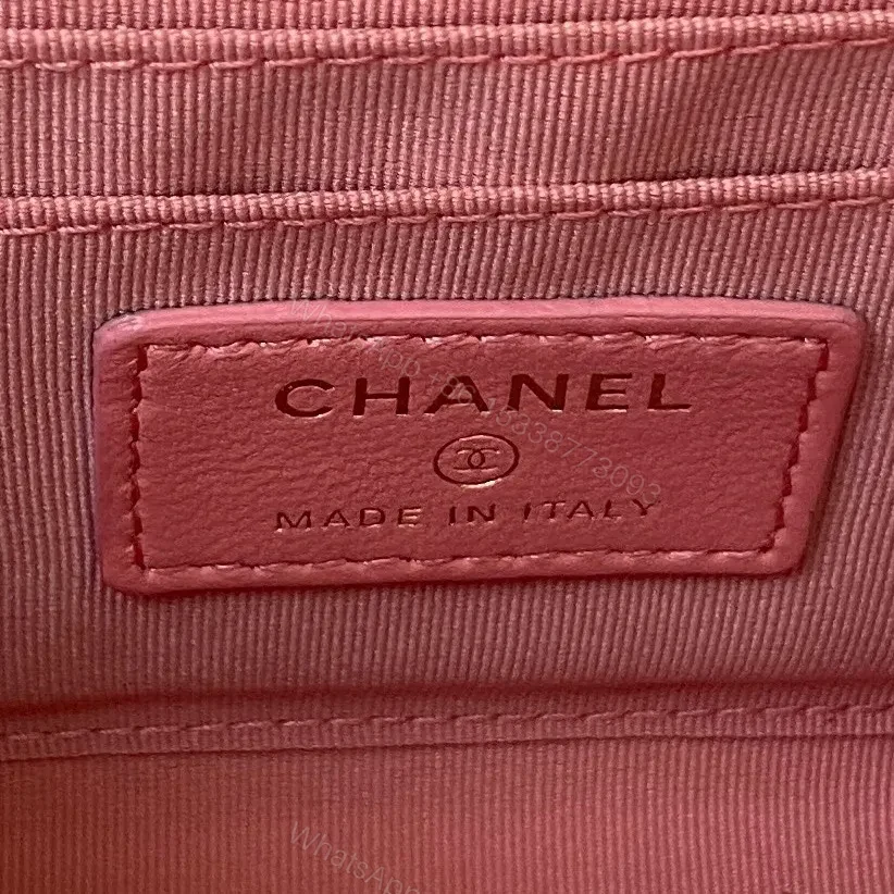 View 7 of Chanel Woc Pink Handbags With Pearl Handle 11.5×14.5×5.5cm