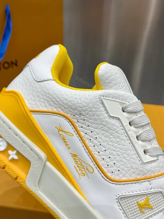 View 8 of Bold White LV Accent High-Tops: Luxury Everyday Sneaker