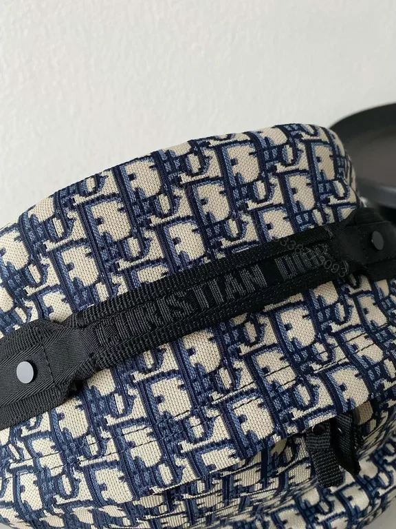 View 3 of Compact Dior Monogram Backpack with Bold Stripes