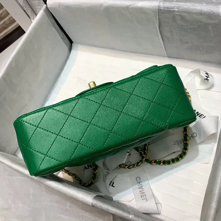View 9 of Emerald Quilted Crossbody â€“ Gold Hardware, Everyday Luxe