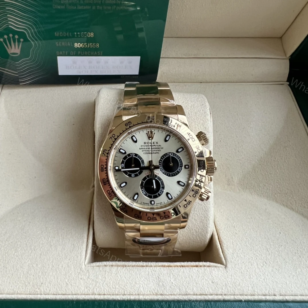 Rolex 高仿 男款 Daytona 白面玫瑰金三眼計時腕錶 高端質感款 — view 1