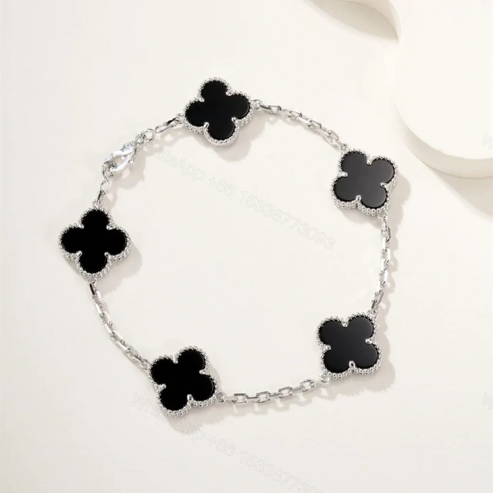 高仿首飾VanCleef&Arpels*RP3RV00黑瑪瑙白金手鏈 — view 1