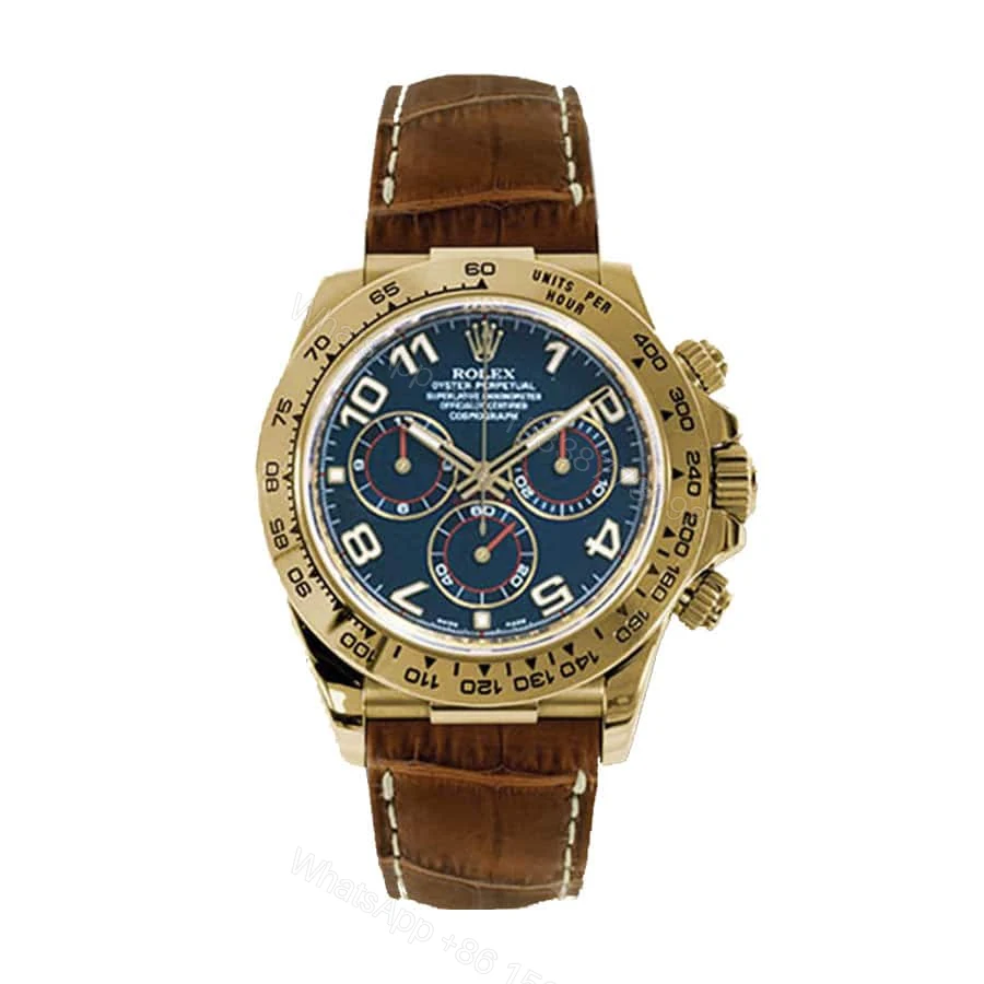 Rolex Daytona 116518 Super Clone: 40mm Yellow Gold Blue Dial Cosmograph — view 1