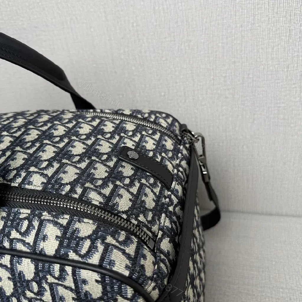 View 6 of Monochrome Textile Satchel: Modern Pattern, All-Day Comfort
