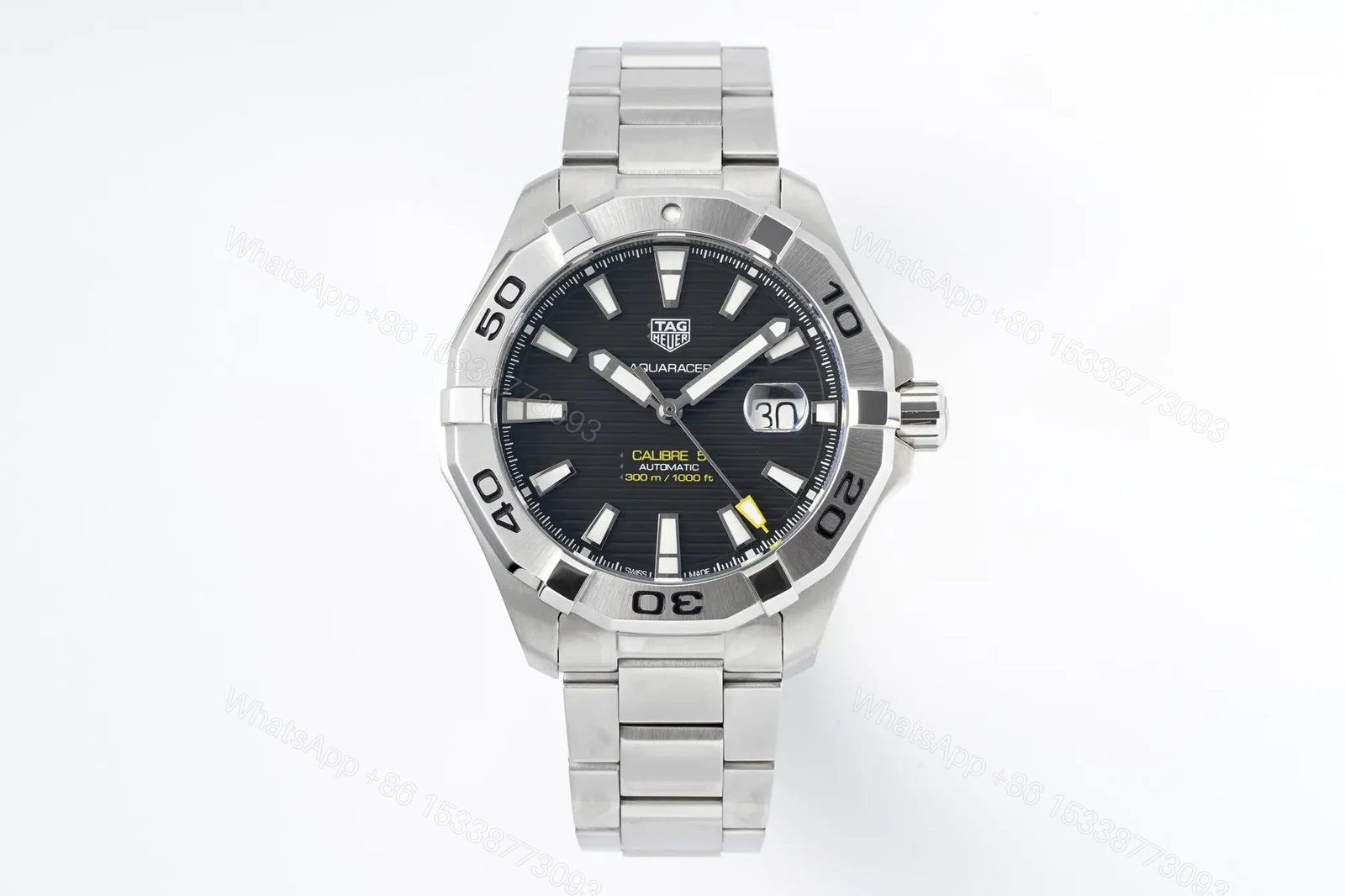 Tag Heuer Super Series Watch – Black Dial, Stainless Steel, Casual and Formal Style, 100m Waterproof — view 1