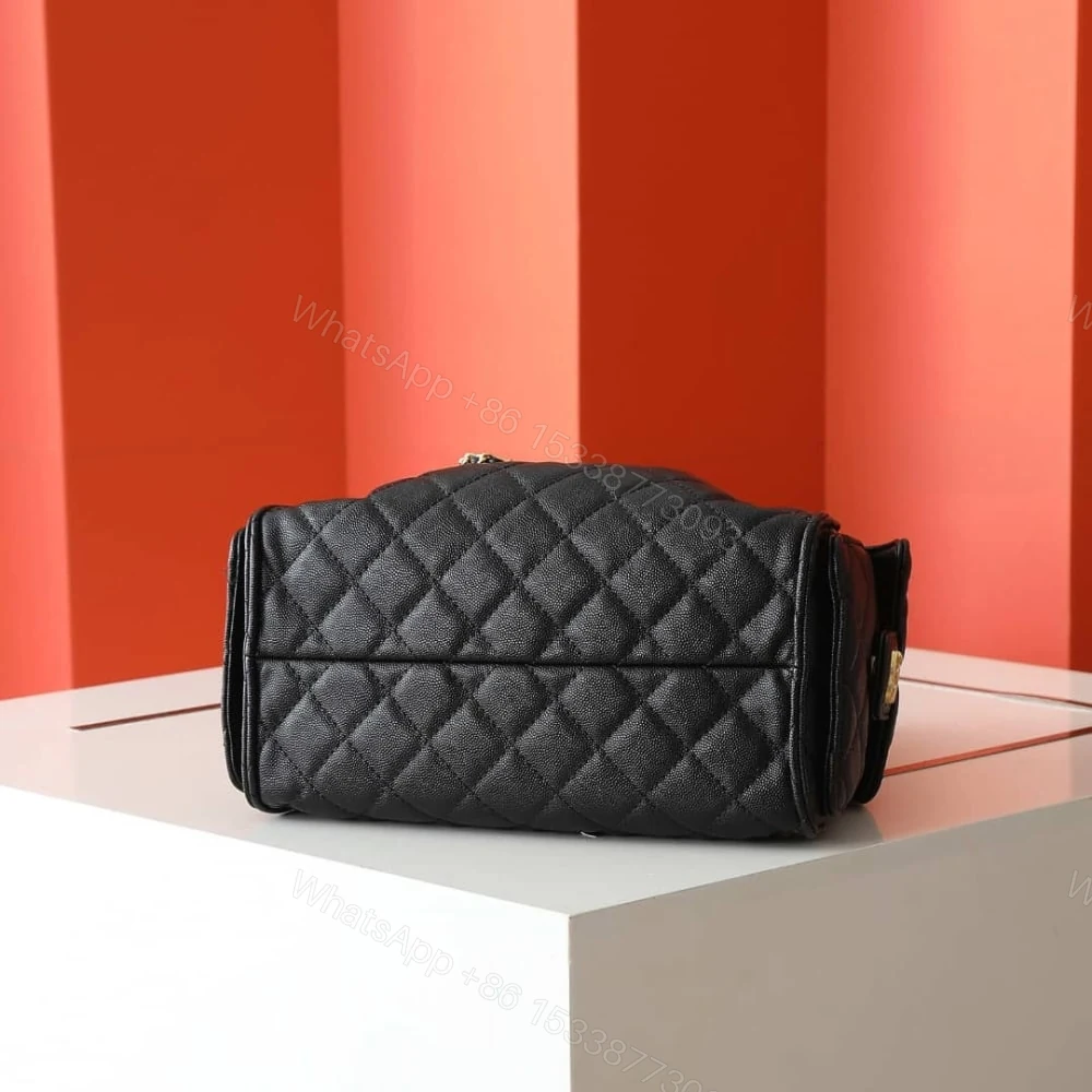 View 4 of Chanel 25 Small Handbag Grained And Gold Tone Metal Black 26Cm AS5293 B20304 94305