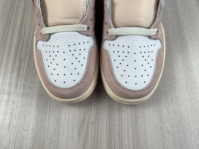 View 9 of Chic Hybrid High-Top Sneakers: Soft Pink & Gray Leather