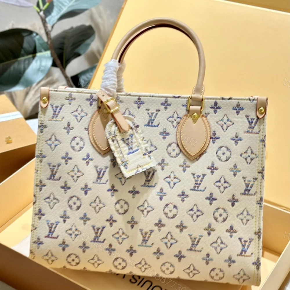 View 3 of Louis Vuitton Onthego MM Multicolor Beige 35Cm M24708