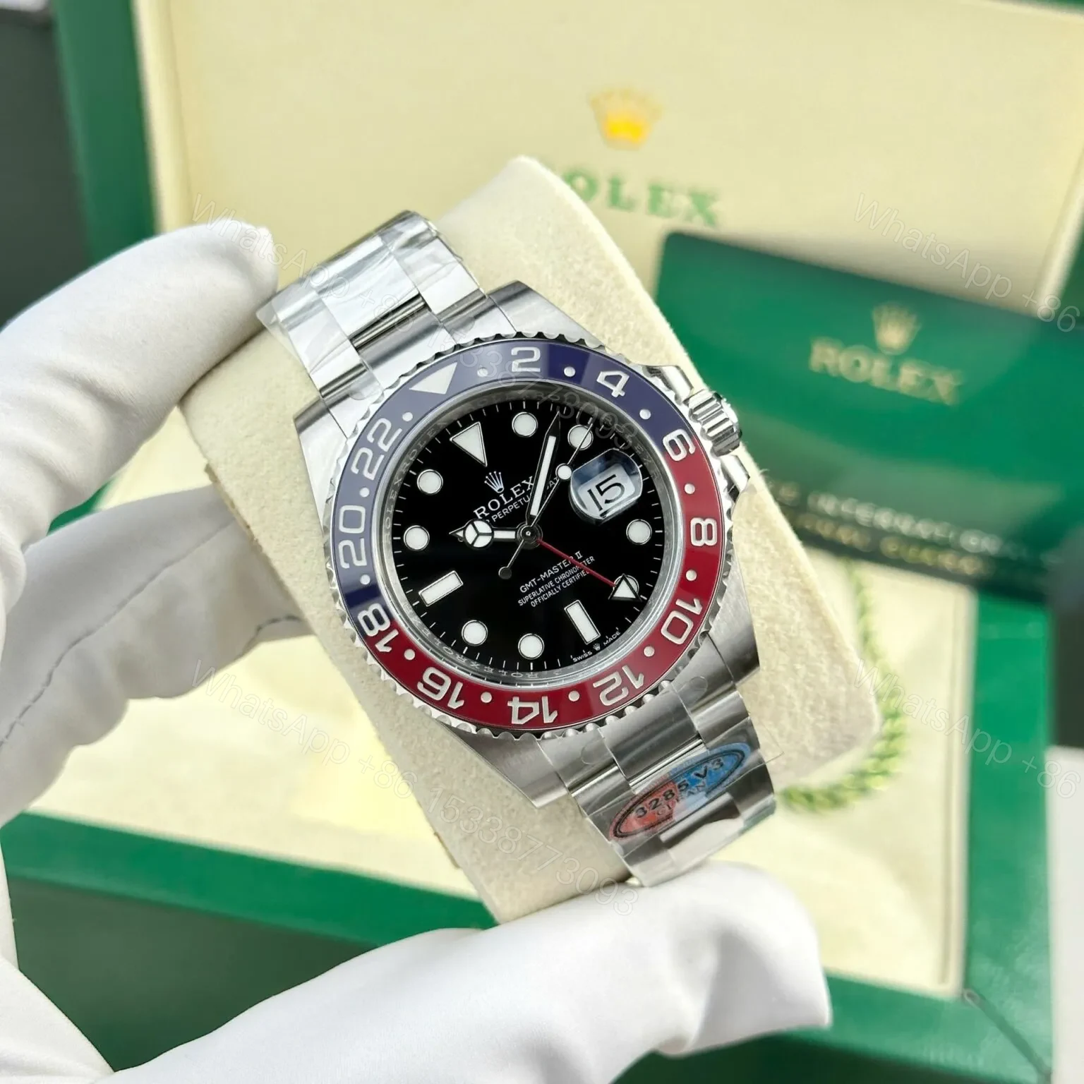 View 3 of Replica Rolex GMT-Master II Black Dial 116719