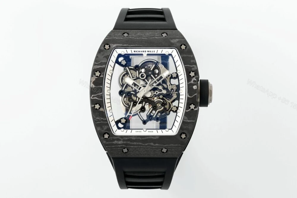 RM055 APSF NTPT White Rehaut on Black Rubber Strap RMUL2 Super Clone — view 1