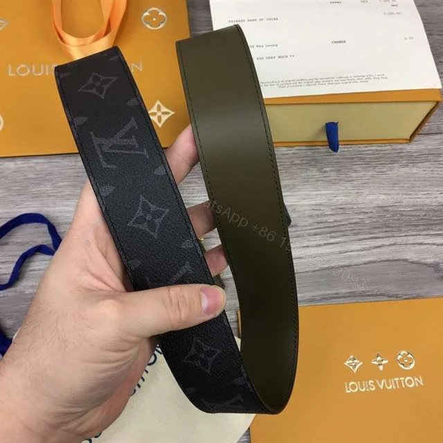 View 7 of LOUIS VUITTON INITIALES 40MM REVERSIBLE MONOGRAM CANVAS BELT – B93