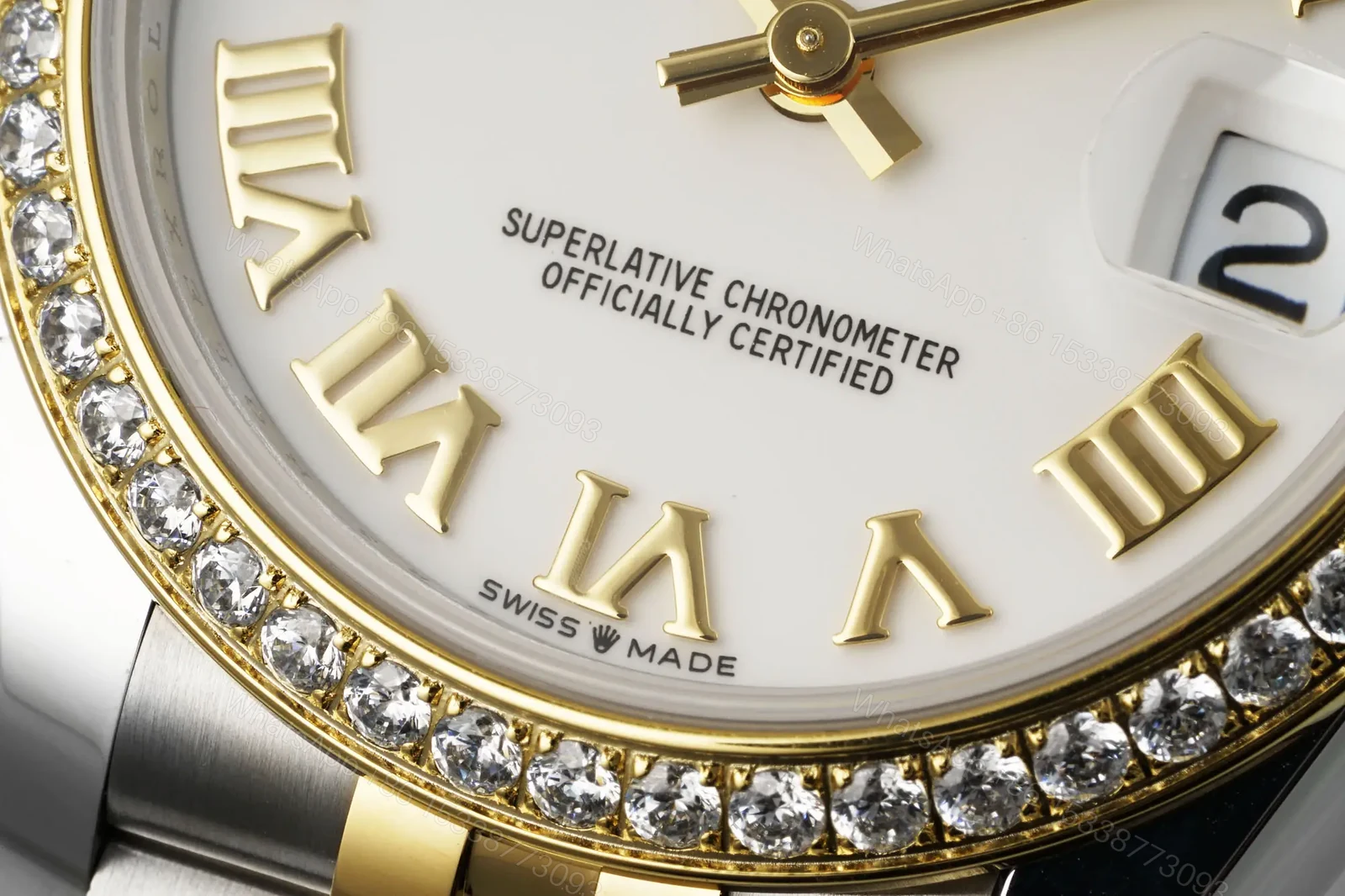 View 5 of Rolex Datejust 31 Rolesor Yellow Diamond Jubilee White Roman Dial 178383-0012