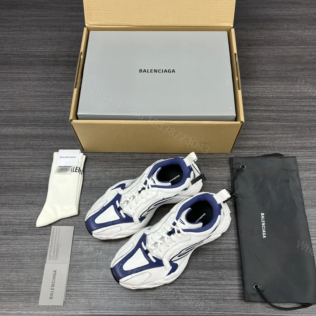 Balenciaga 高仿男士運動鞋 白藍撞色設計 流線感輕量跑鞋 — view 1