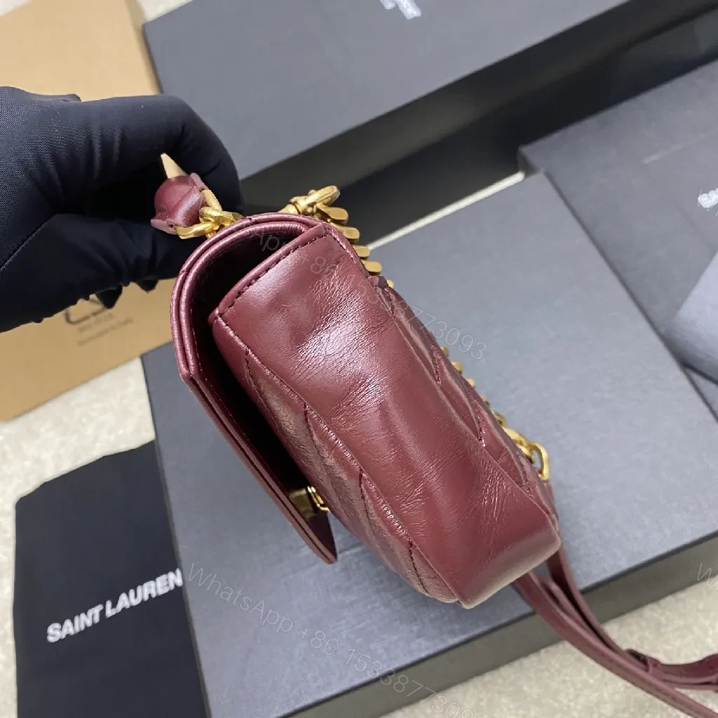 View 8 of Burgundy Quilted Satchel – Modern Luxury, All-Day Carry