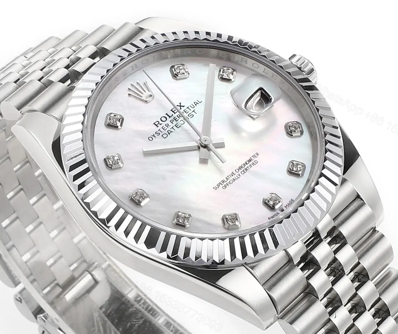 View 5 of 3A Factory Clean Factory DDF Silver Classic Datejust Watch 41mm