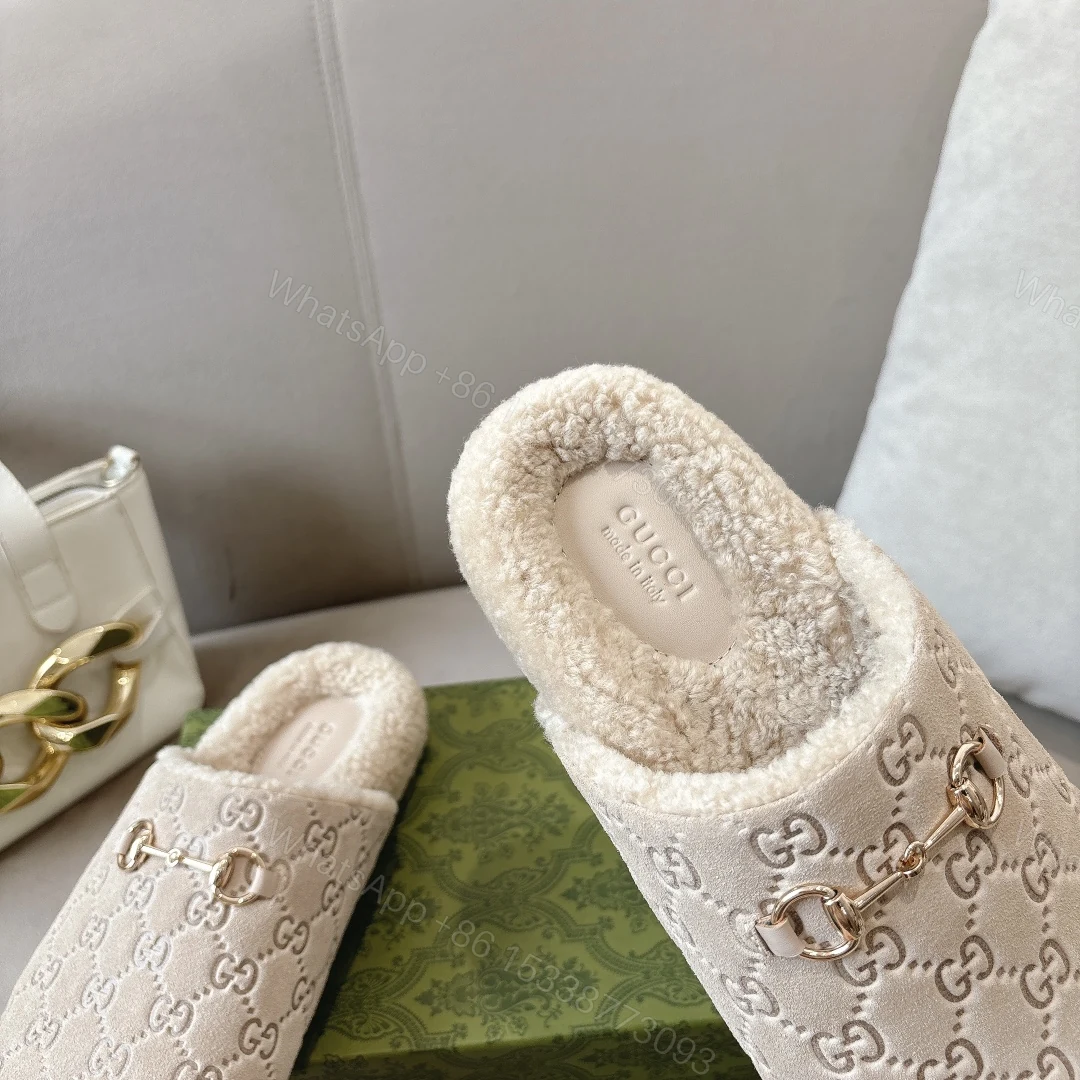 View 6 of GUCCI WOMEN’S HORSEBIT MULE GG SUEDE NATURAL