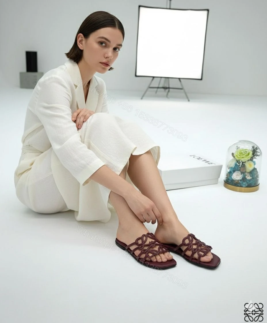 View 9 of FIRST COPY LOEWE PETAL ANAGRAM SLIDES