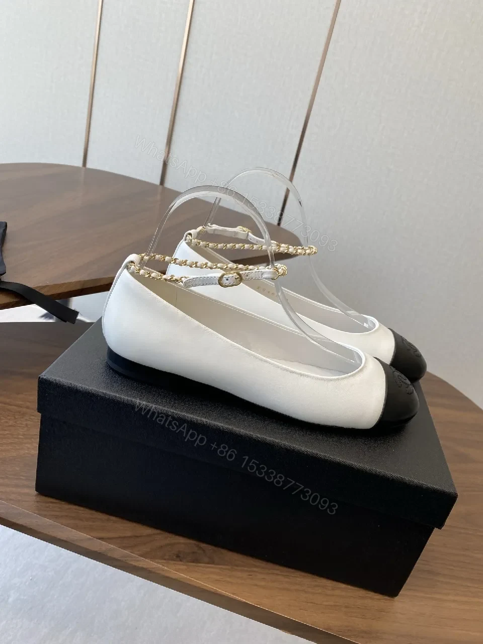 View 6 of Two-Tone Mary Jane Flats: All-Day Comfort, Chanel-Inspired