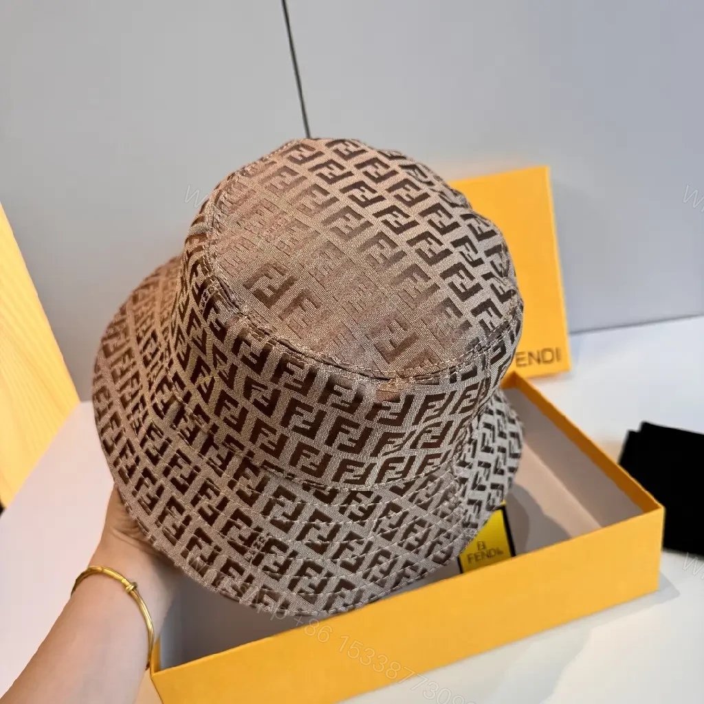 View 7 of Beige/Brown Quilted FF Pattern Bucket Hat with Brim