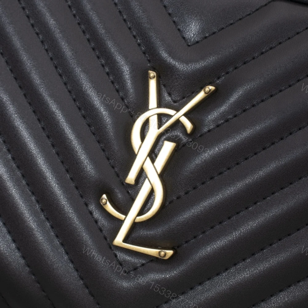 View 6 of Saint Laurent Lou Camera Bag In Quilted Black Gold 23Cm 612544DV7071000