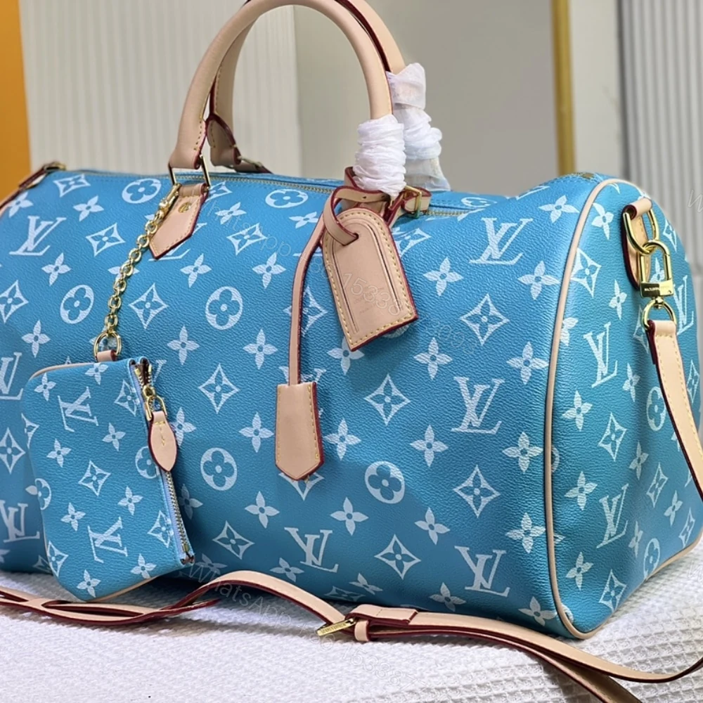 View 2 of Louis Vuitton Speedy P9 Bandoulière 25 Blue 40Cm M24424