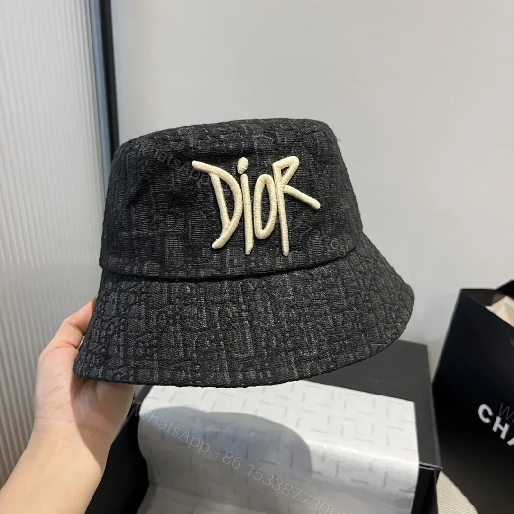 View 8 of Bold Denim Texture Bucket Hat with Designer-Inspired Embroidery