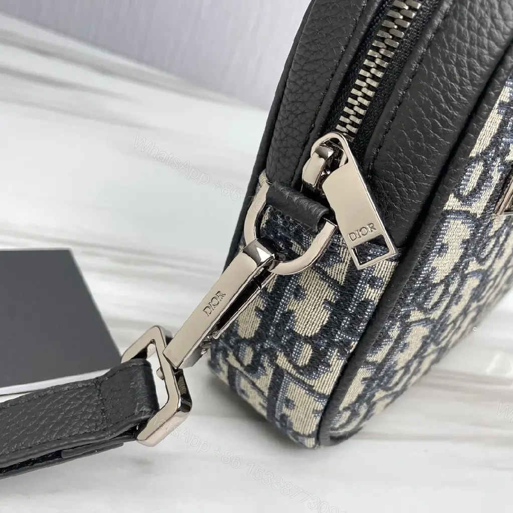 View 10 of Charcoal + Dior Monogram Fabric + Compact Crossbody + Secure Zip + Case