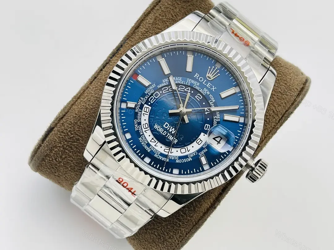 View 3 of Rolex Sky-Dweller Stainless Steel White Gold Blue Dial Oyster Bracelet 42mm RLX-SKY-SS-WG-BLU42-OYS
