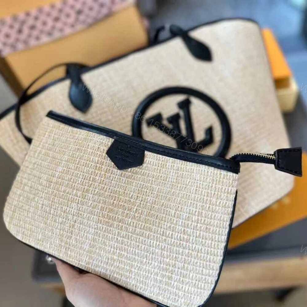 View 6 of Louis Vuitton Saint Jacques Raffia Tote Bag Beige 57Cm M59808