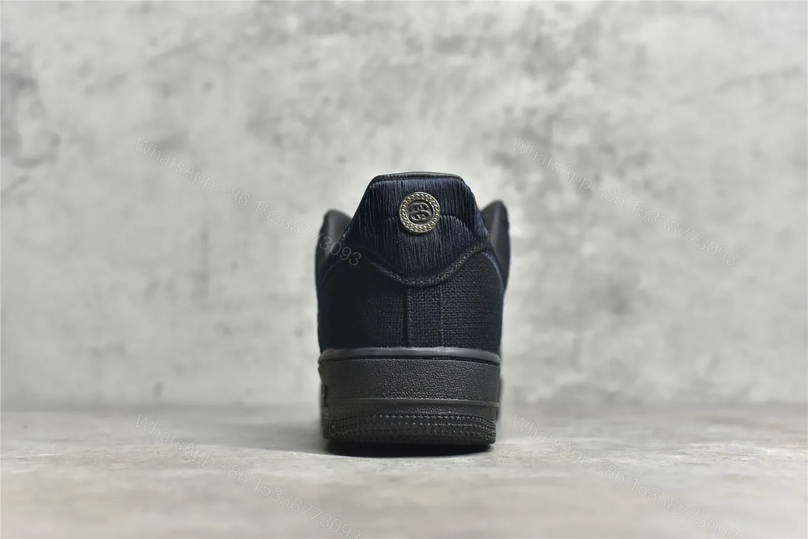 View 7 of Stussy X Air Force 1 Low Triple Black Reps