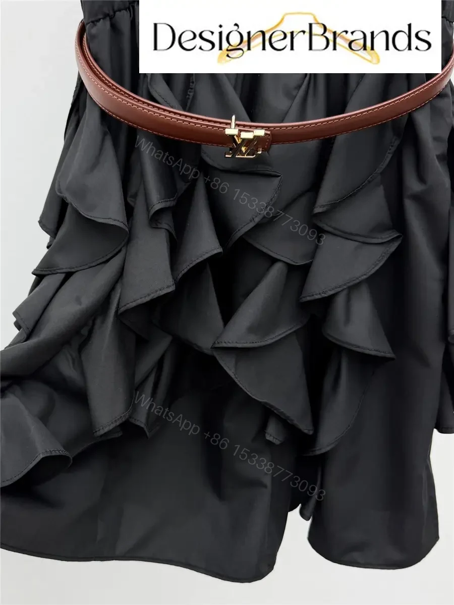 View 5 of Louis Vuitton Black Ruffled Mini Dress