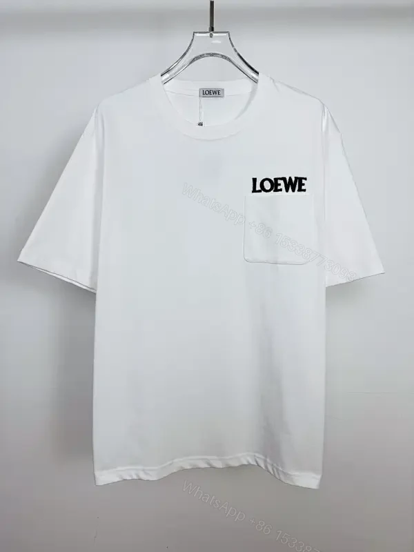 Minimalist White Cotton Tee with Bold Pocket, Everyday Luxury Top — view 1