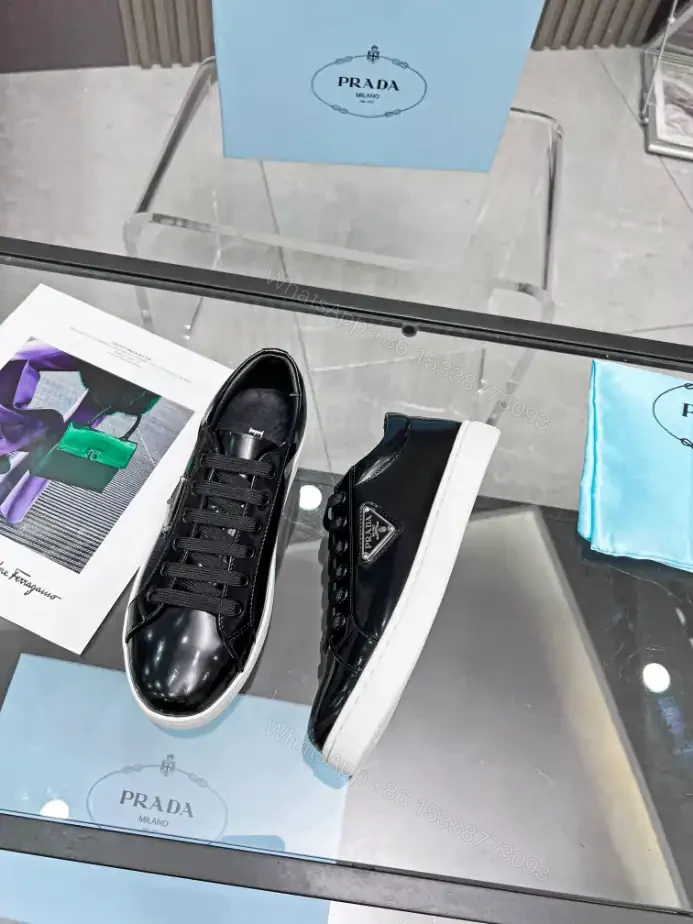 View 6 of PRADA BRUSHED LEATHER SNEAKERS – PRD043