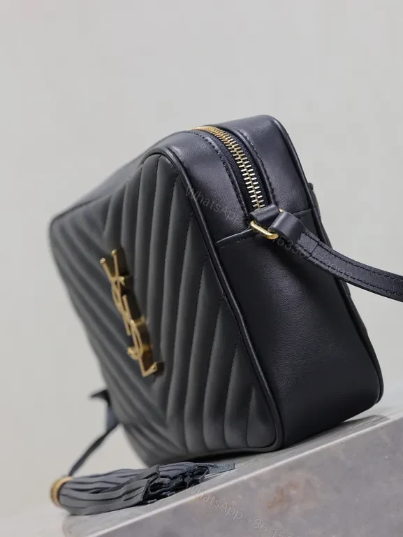 View 5 of Chic Quilted Crossbody with Gold Monogram - Luxury Bag