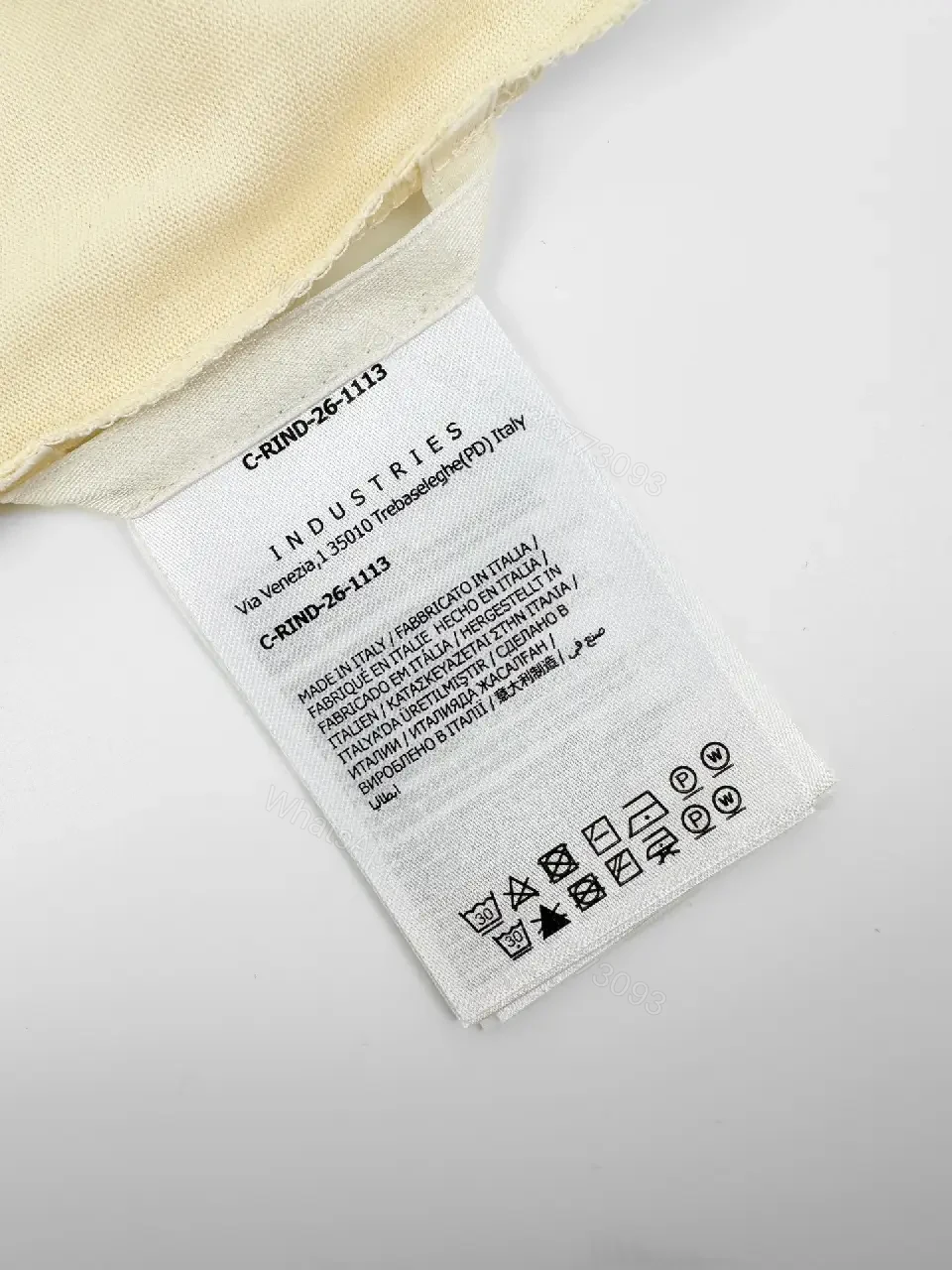 View 6 of Cream Cotton Casual T-Shirt Moncler Logo Emblem