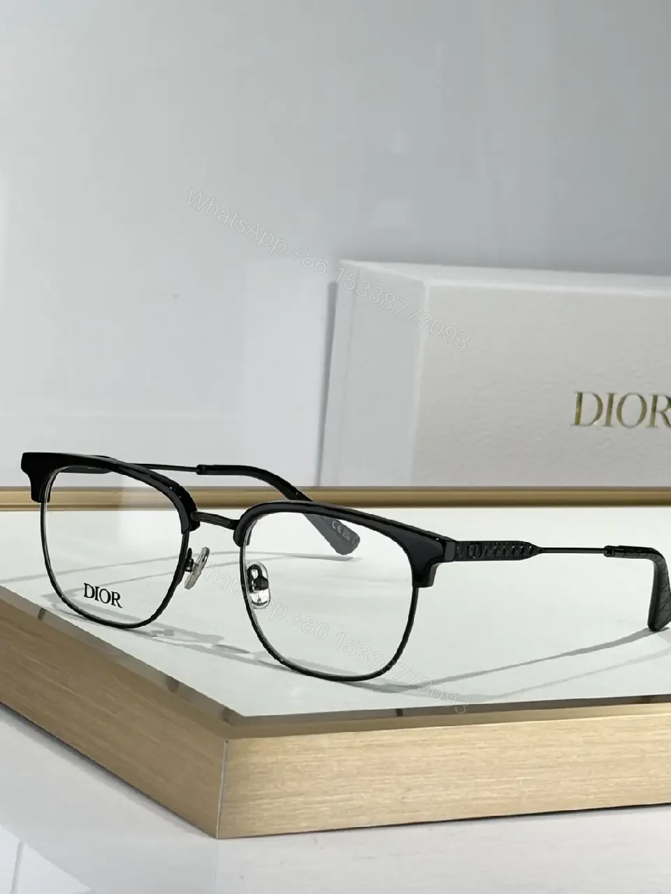 View 3 of Two-Tone Luxury Frame: Modern Contrast Eyewear
