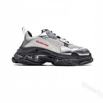 BALENCIAGA TRIPLE S WHITE & BLACK SOLE SNEAKERS – BB170 — view 1