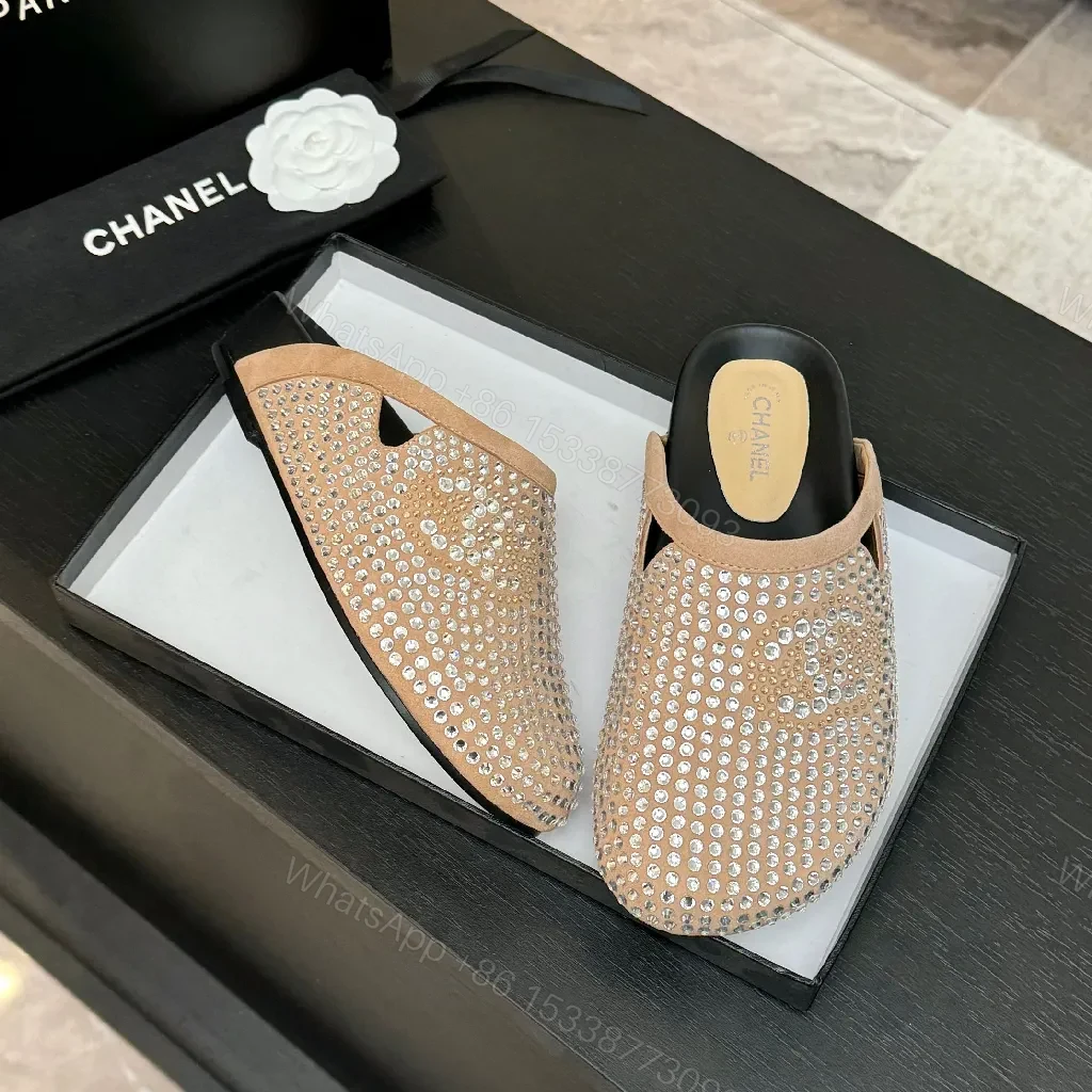 View 6 of Crystal-Embellished Slip-Ons: Suede Comfort, Luxe Sparkle, Everyday Glam