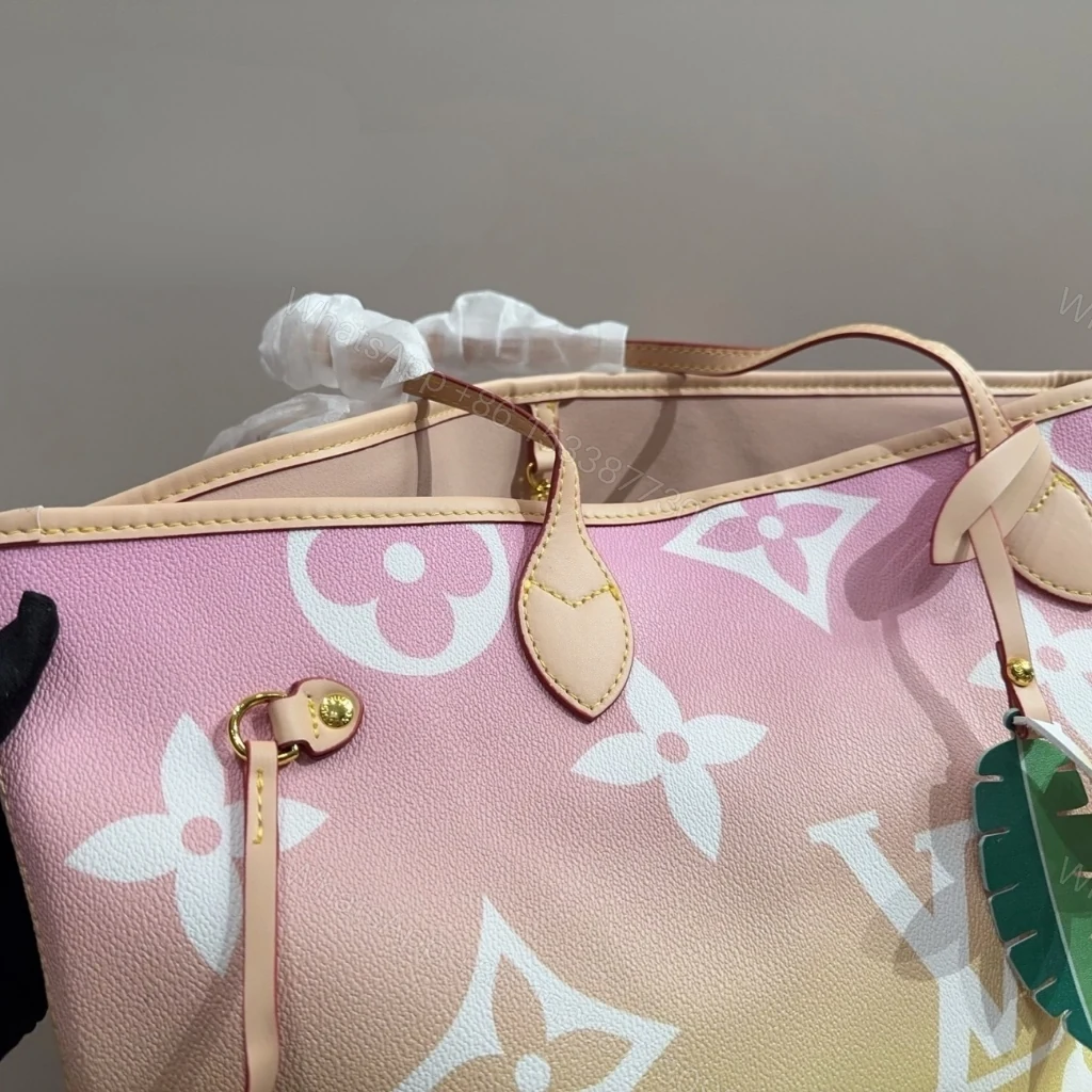 View 6 of Louis Vuitton Neverfull MM By The Pool Monogram Giant Yellow Pink 31Cm M45680