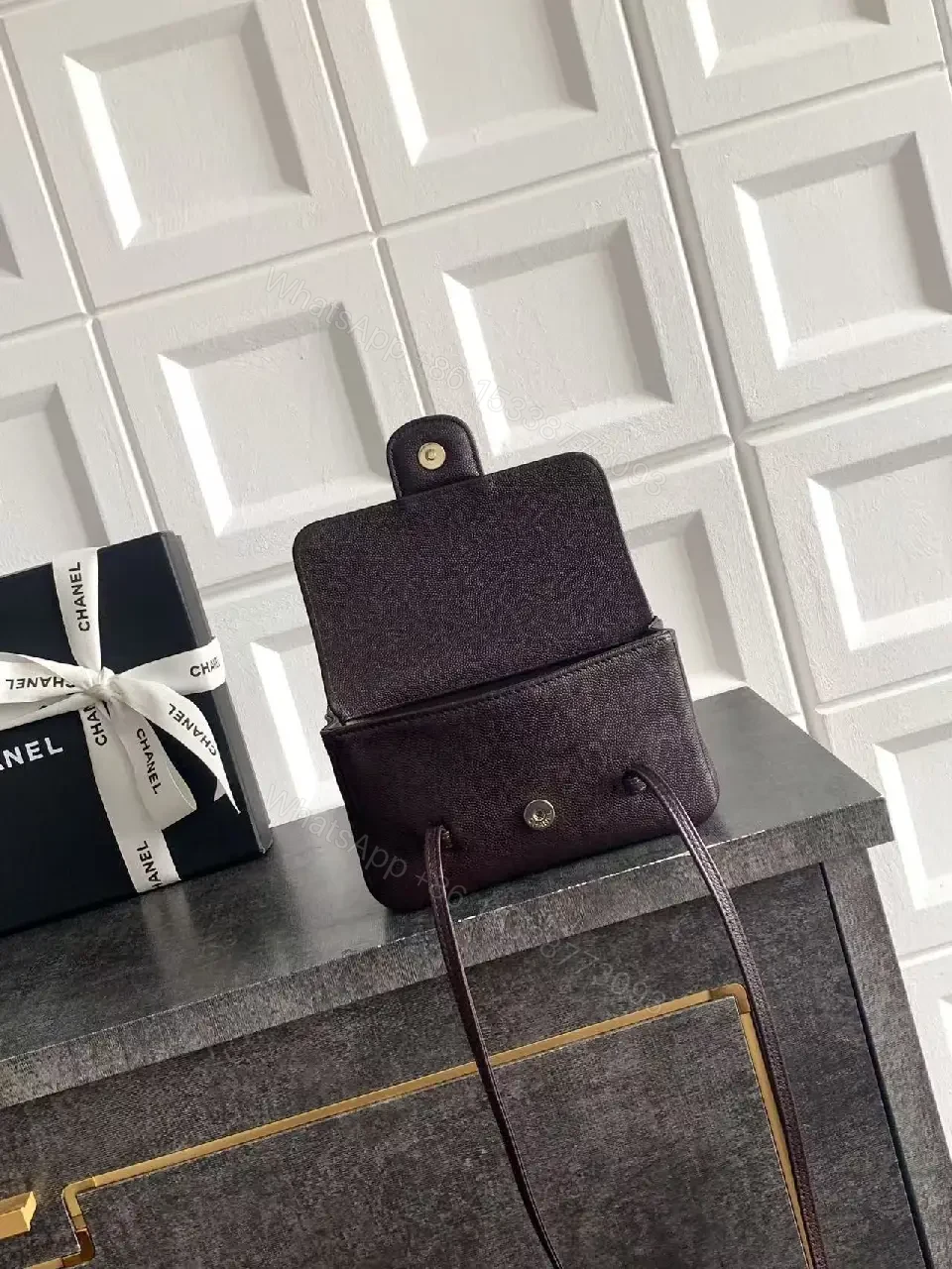 View 9 of Couture-Inspired Mini Flap Shoulder Bag: Elegant Everyday Luxury