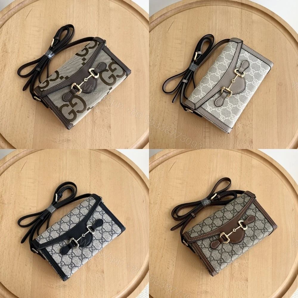 View 10 of Gucci Horsebit 1955 Mini Bag‎ Beige And Dark Brown GG Supreme 18Cm 699296 92TCG 8563